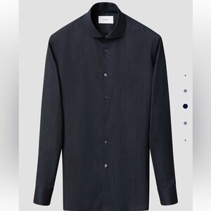 Eton Men's Dark Navy Long-Sleeve Button Shirt